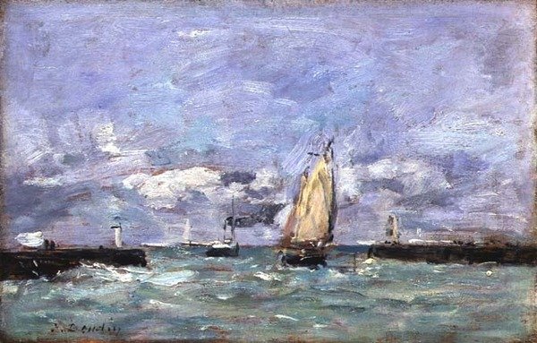 Trouville, c.1885-90 door Eugene Louis Boudin