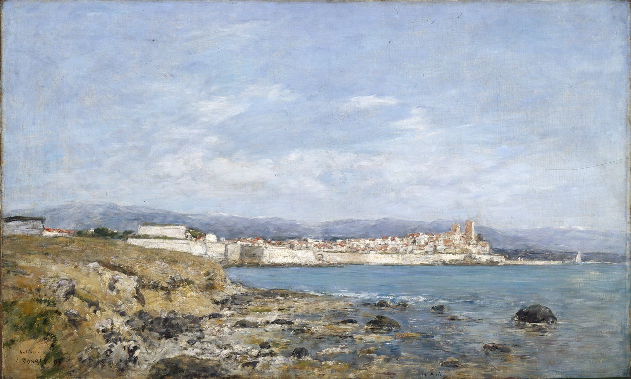 Uitzicht op Antibes, 1893 door Eugene Louis Boudin