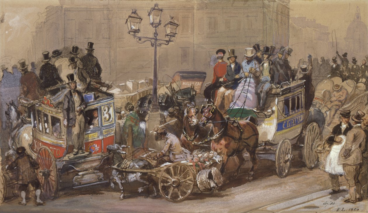 Ludgate Circus door Eugene Louis Lami