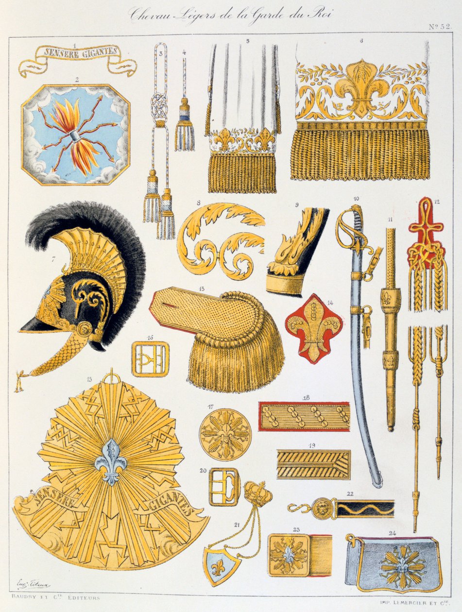 Chevau-Légers de la Garde du Roi, Insignia door Eugene Titeux