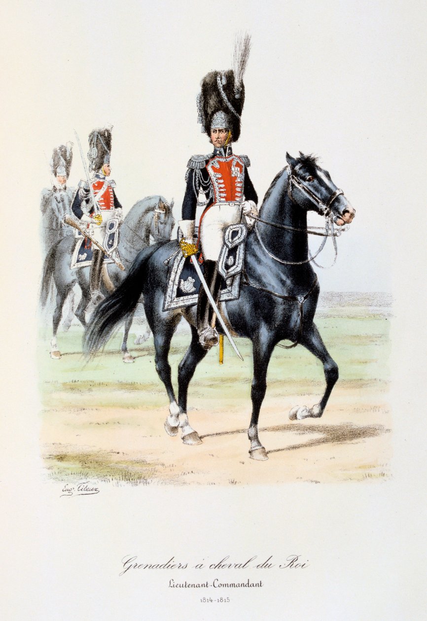 Grenadiers à Cheval du Roi, Luitenant-Commandant, 1814-15 door Eugene Titeux