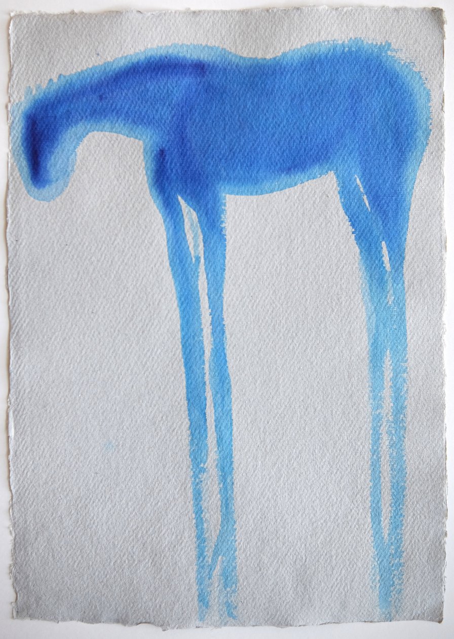 Blauw Paard 1, 2023 door Eugenie Vronskaya