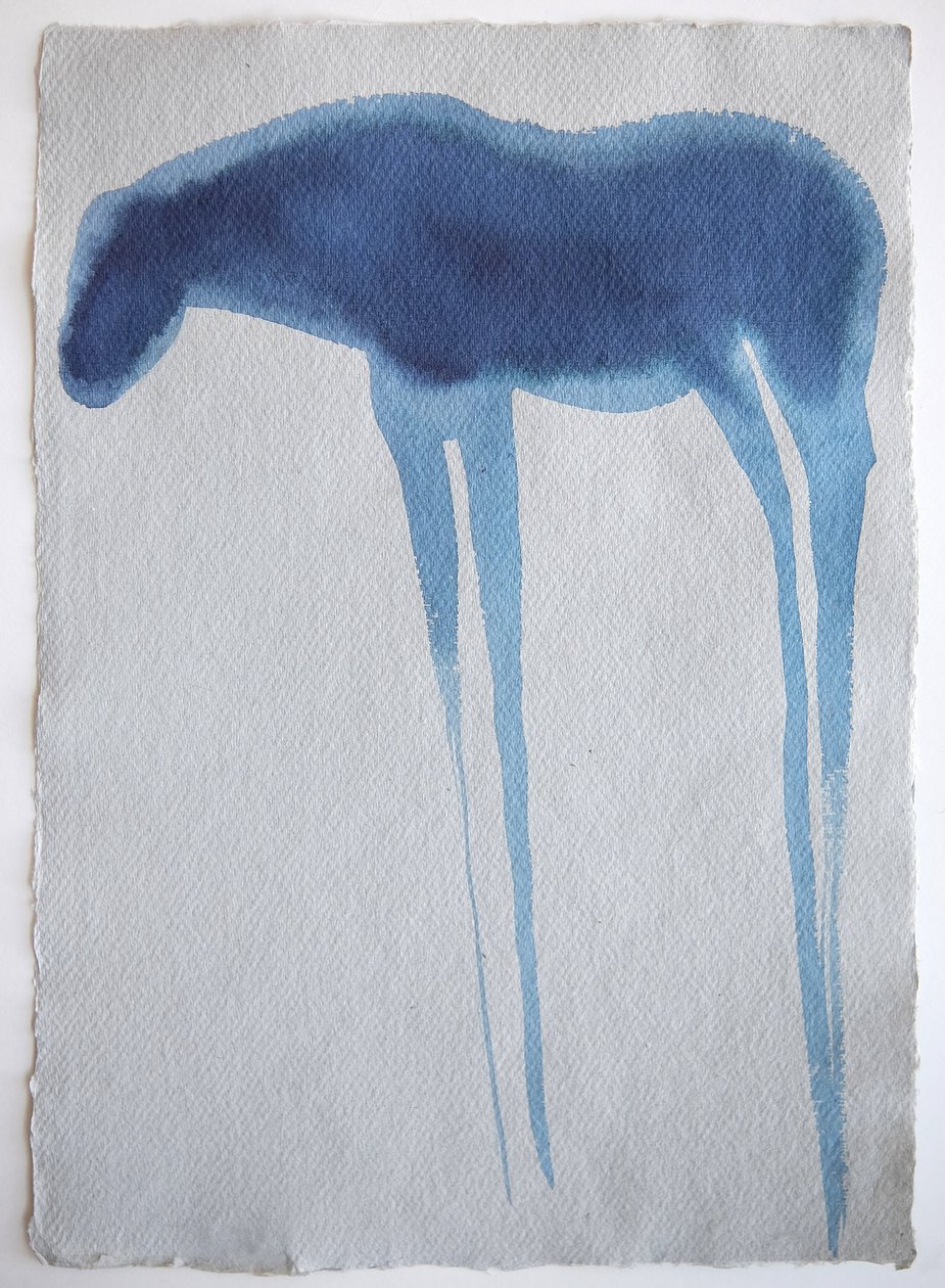 Blauw Paard 2, 2023 door Eugenie Vronskaya