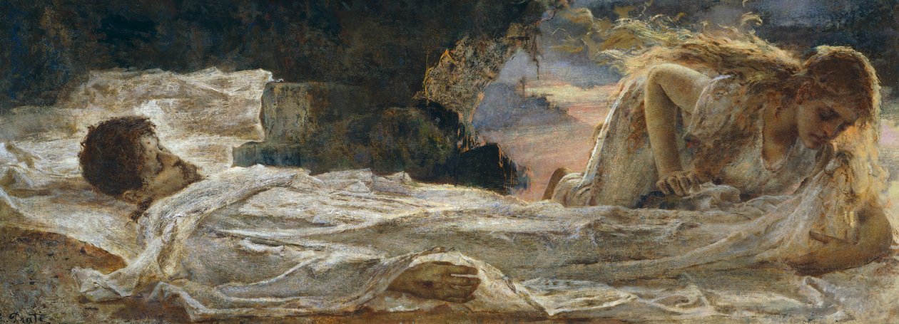 Christus en Maria Magdalena door Eugenio Prati