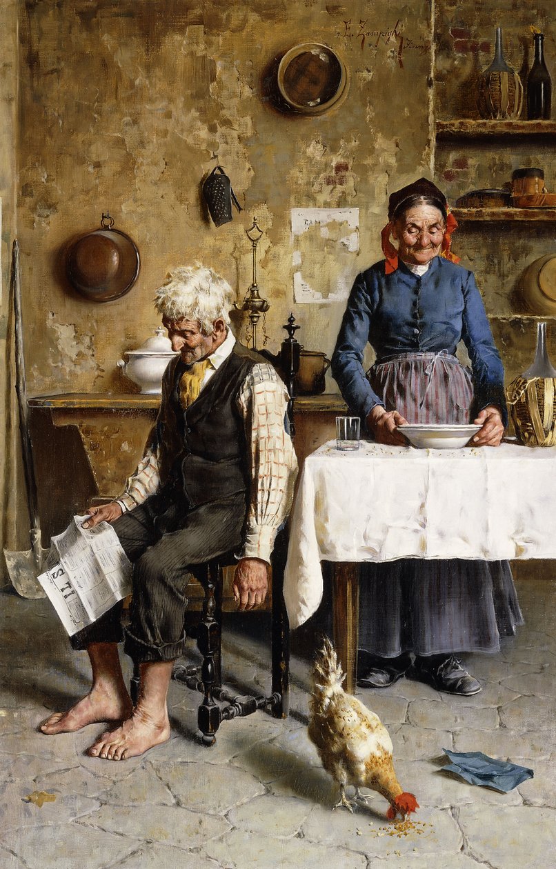 Huiselijk Geluk door Eugenio Zampighi