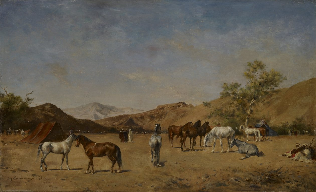 Een Arabisch kamp door Eugène  Fromentin
