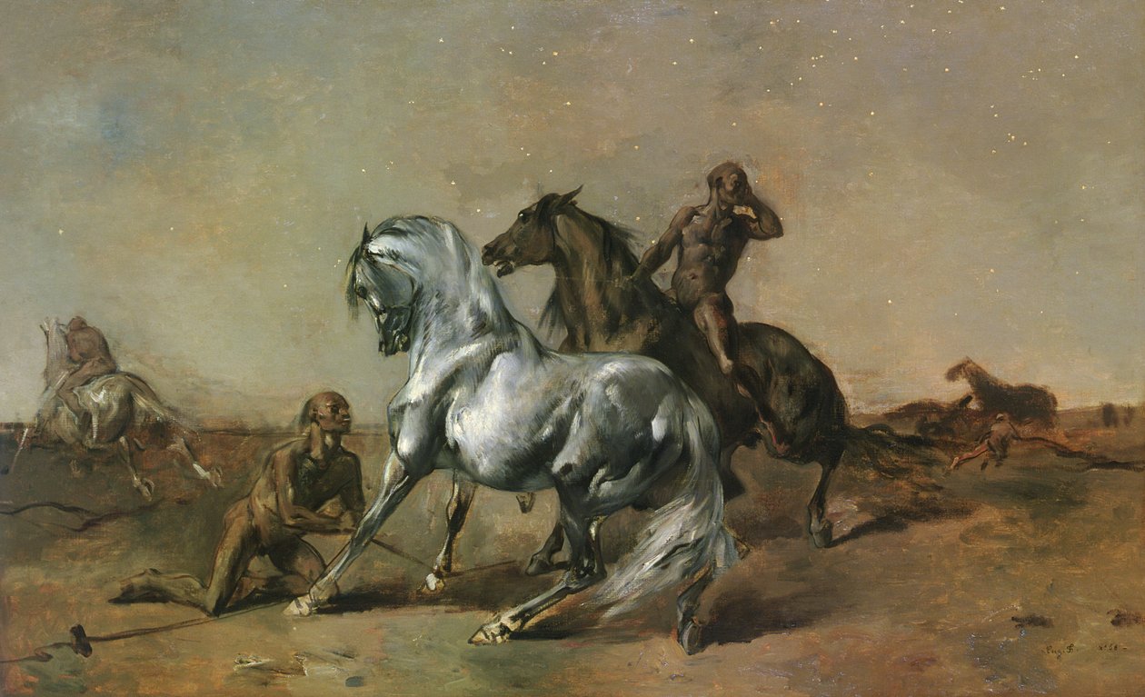 Nachtrovers, 1868 door Eugène Fromentin