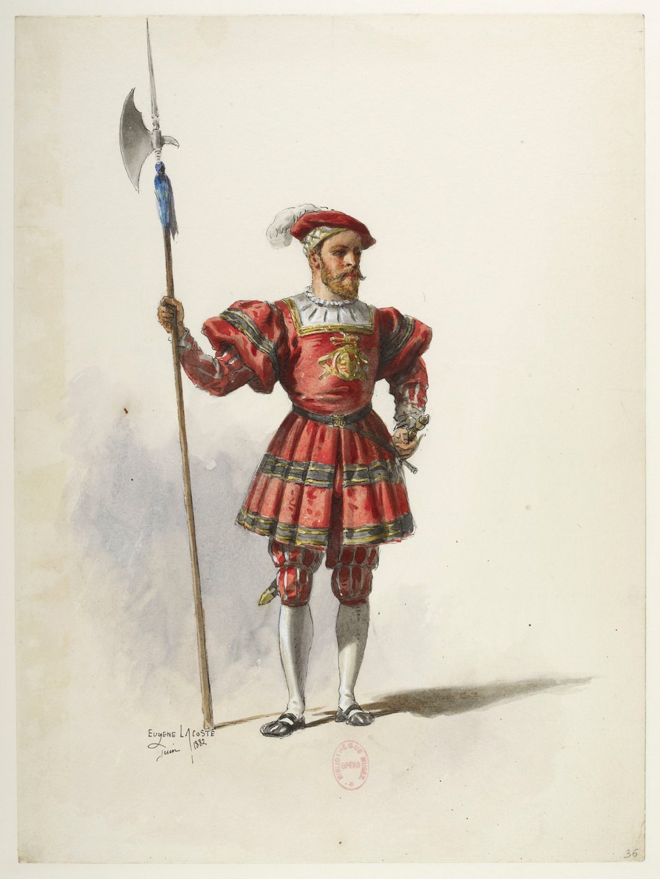 Saint-Saëns - Henry VIII - Kostuumschetsen - Lacoste - 36. Kostuum door Eugene Lacoste