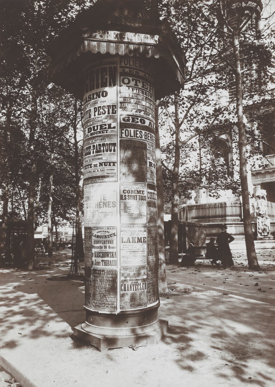 Colonne-St. Sulpice door Eugène Atget