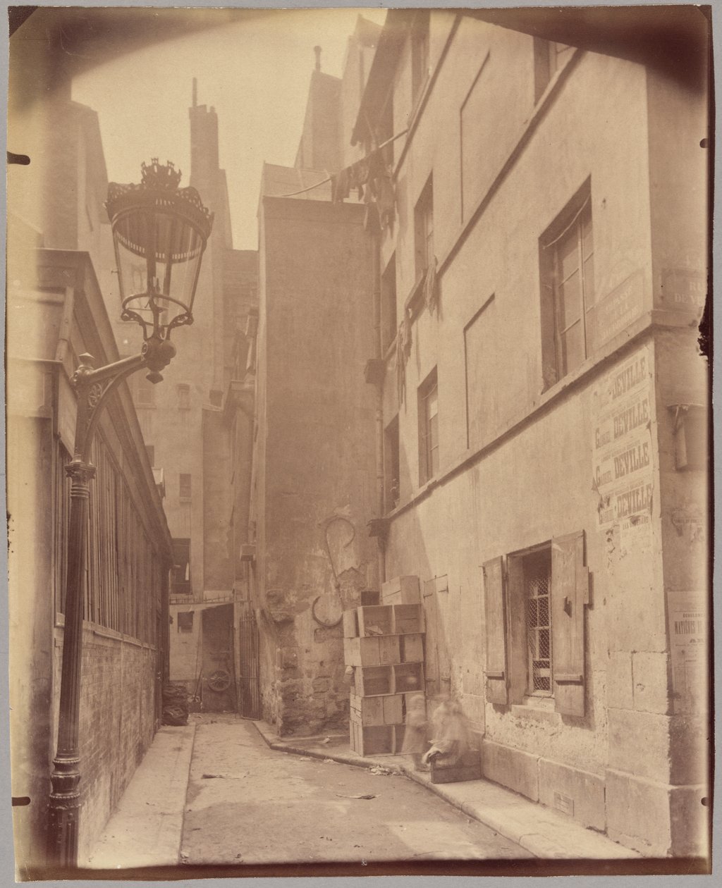 Impasse de la Baudoirie, rue de Venise door Eugène Atget