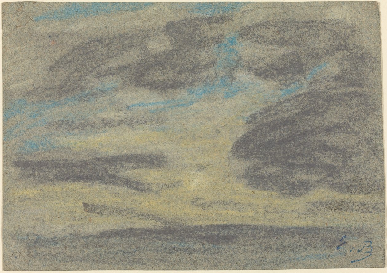 Wolken boven de Zee door Eugène Boudin