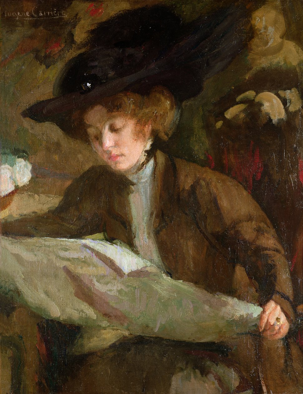 De Ochtendlezing door Eugène Carrière