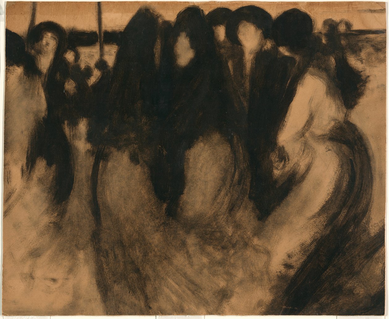 Vrouwen in landschap door Eugène Carrière