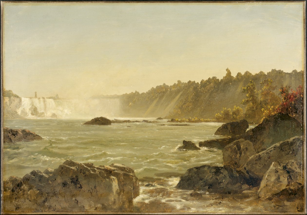 Uitzicht op de Niagara Watervallen door Eugène Colliau