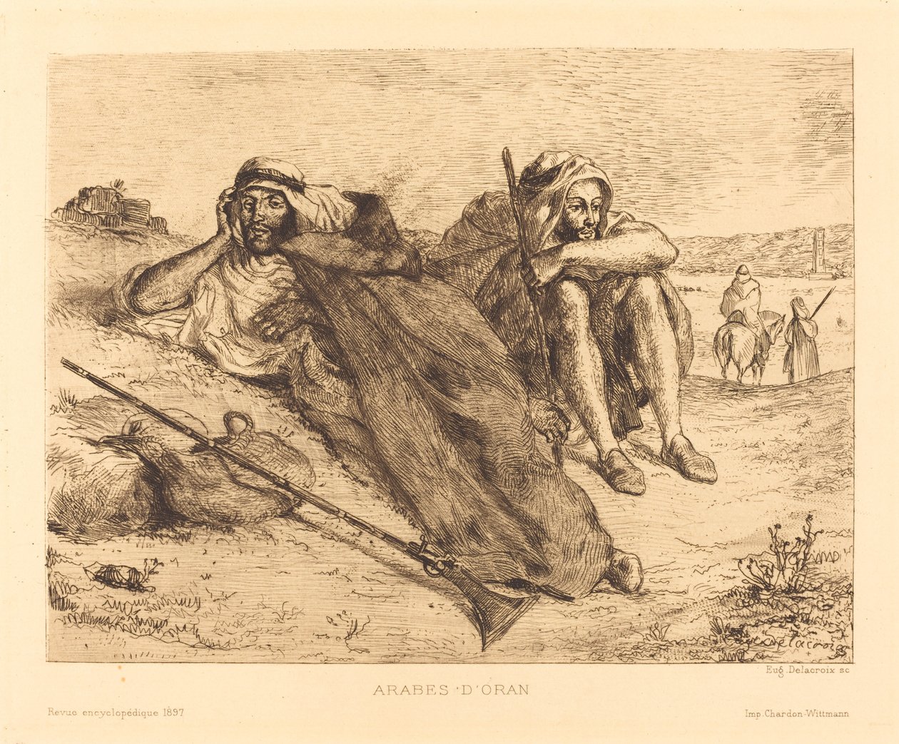 Arabieren van Oran door Eugène Delacroix