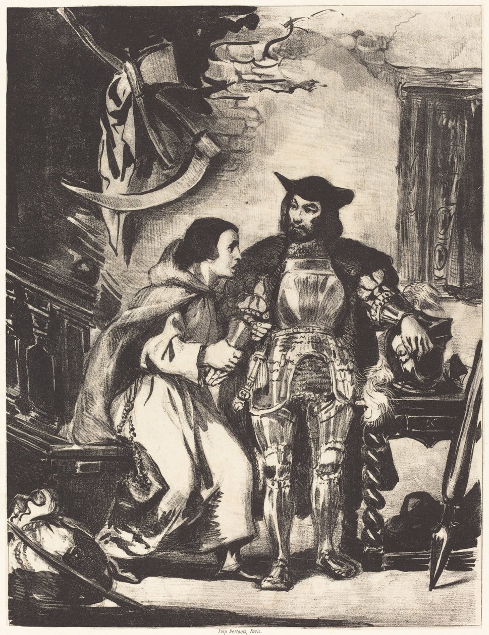 Broeder Martin met Goetz door Eugène Delacroix