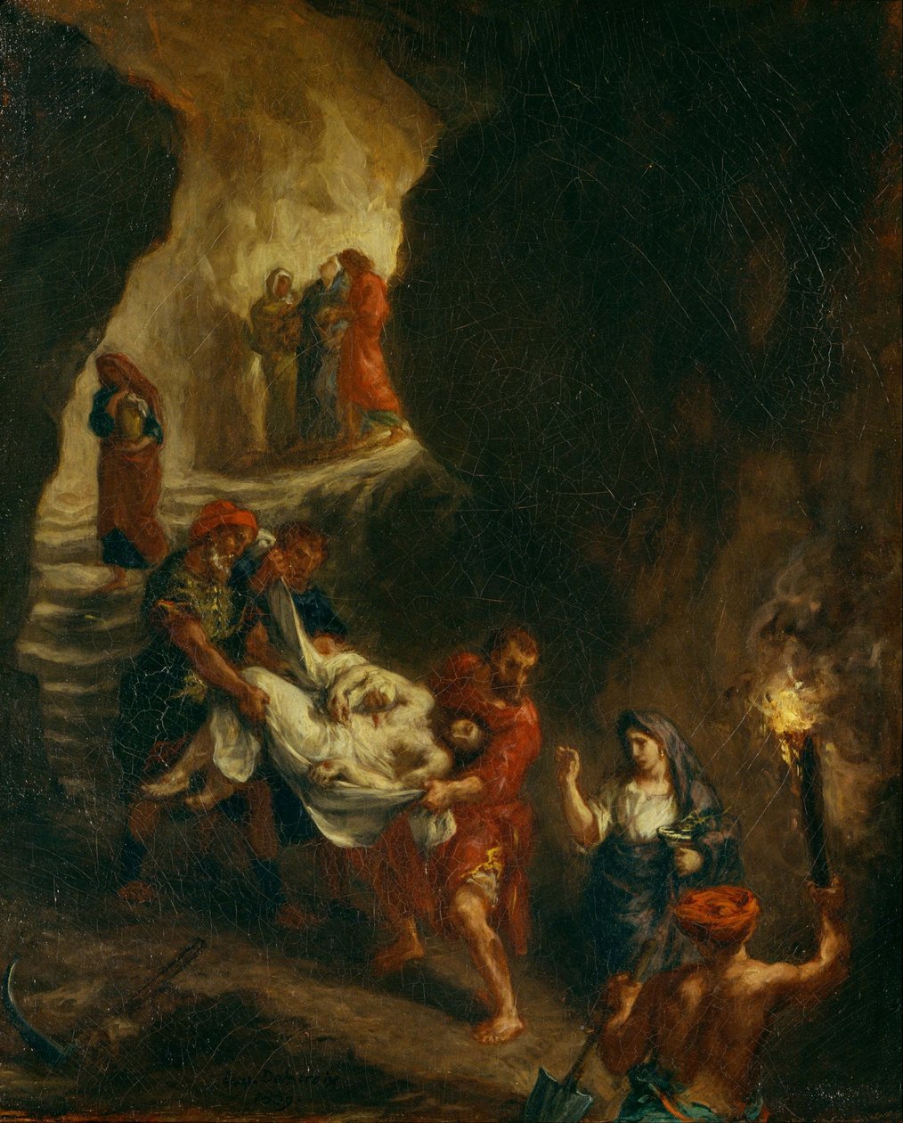 Christus naar het graf gedragen door Ferdinand Victor Eugene Delacroix