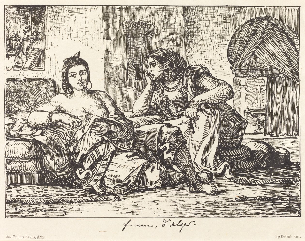 Vrouwen van Algiers door Eugène Delacroix