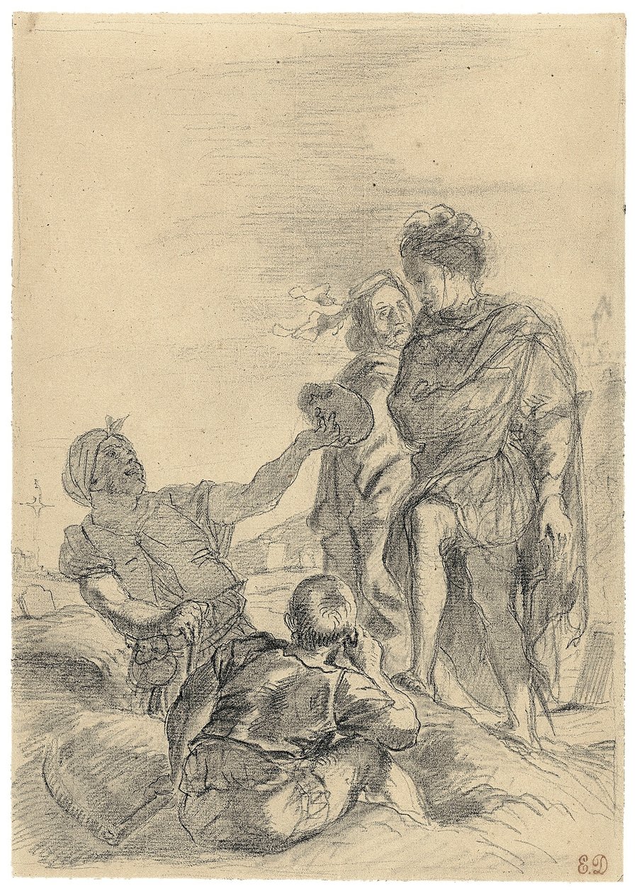 Hamlet en de Doodgravers door Eugène Delacroix