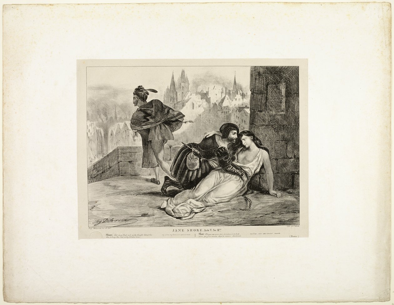 Jane Shore door Eugène Delacroix