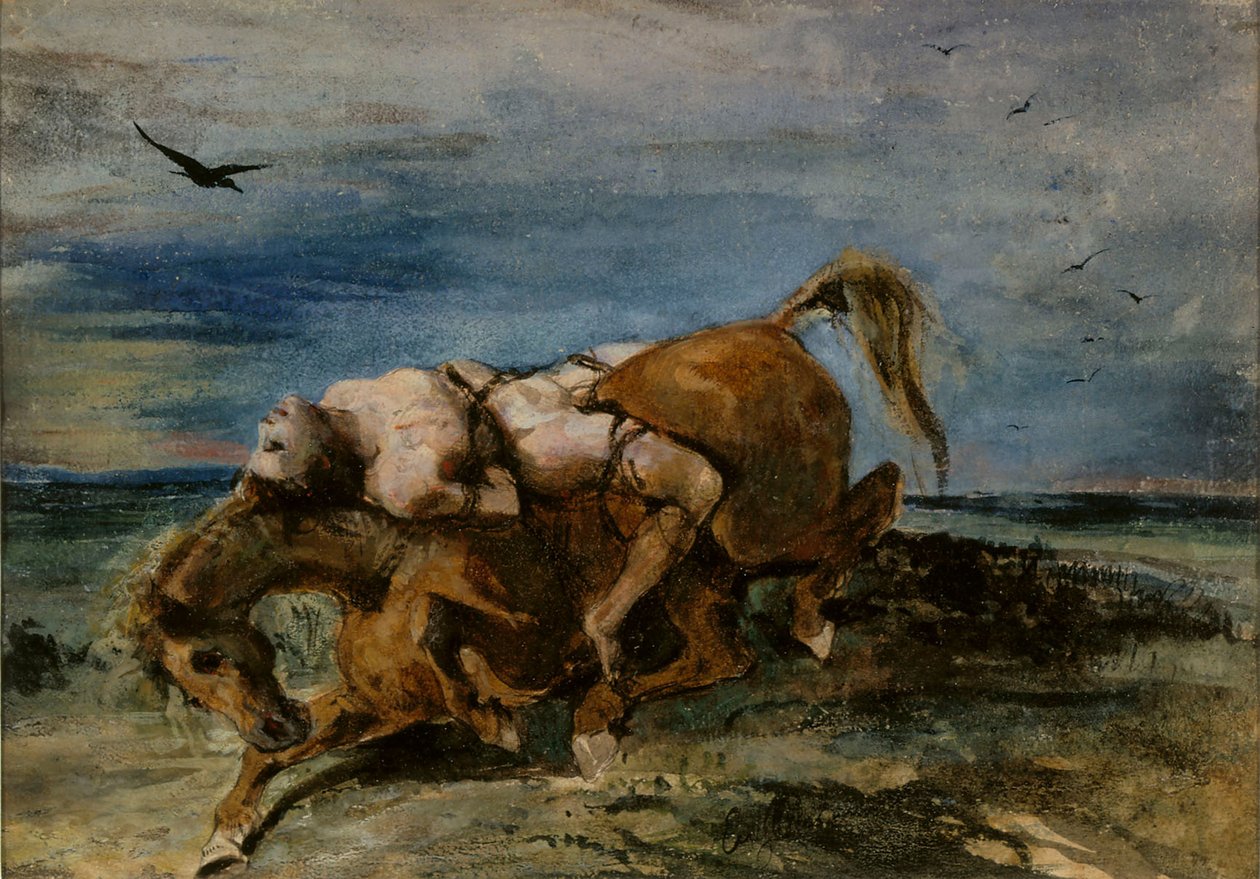 Mazeppa op het stervende paard, 1824 door Eugène Delacroix