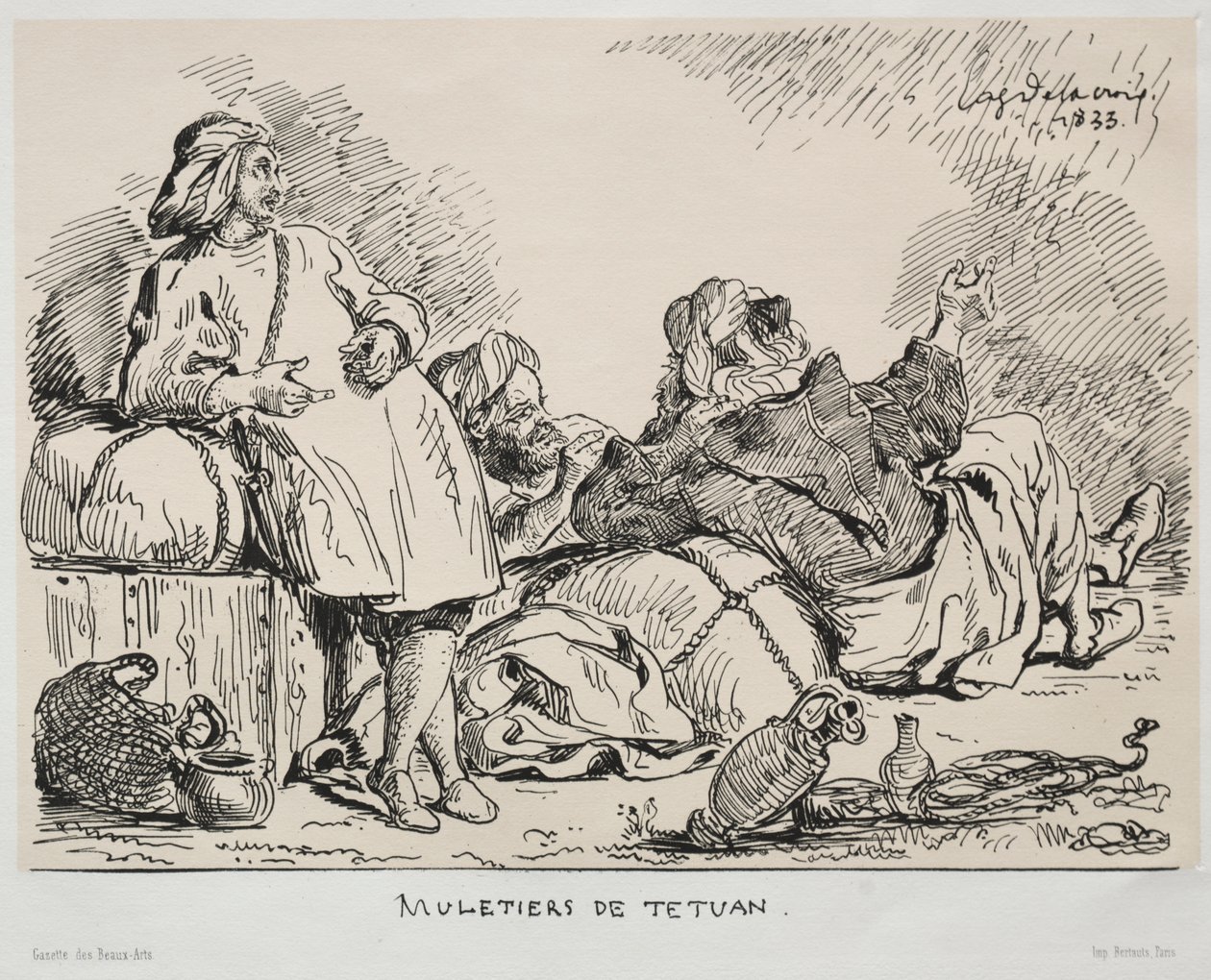 Muilezeldrijvers van Tétouan door Eugène Delacroix
