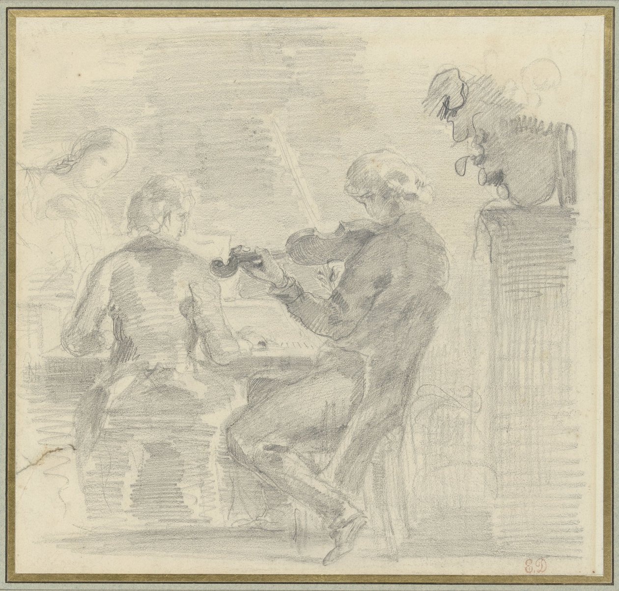 Musicerend gezelschap door Eugène Delacroix
