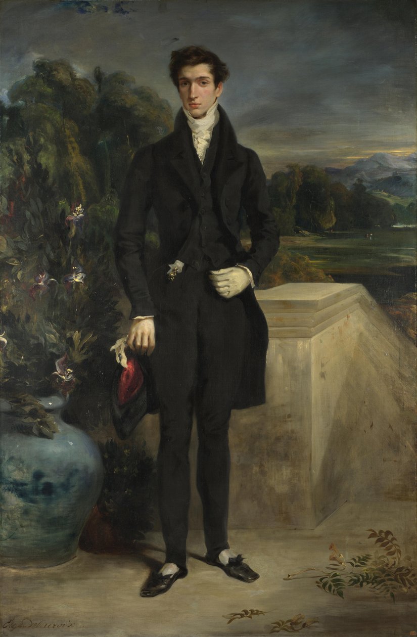 Portret van Louis-Auguste Schwiter, 1826-1829 door Eugène Delacroix
