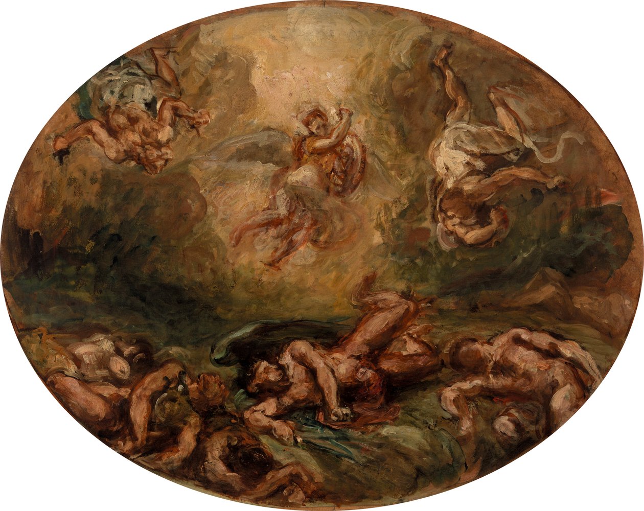 Sint-Michiel verslaat de duivel door Eugène Delacroix