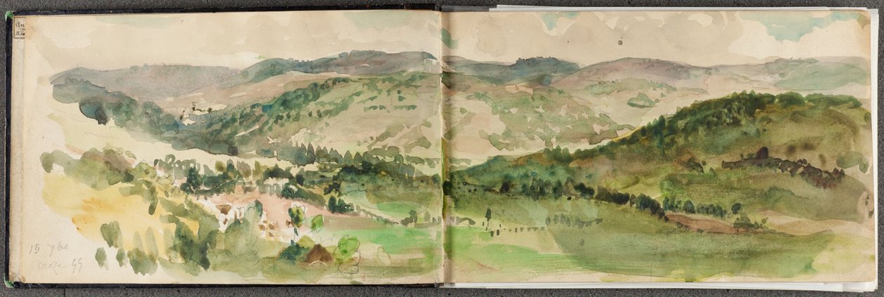 Schetsboek van de reis van de kunstenaar naar Duitsland door Eugène Delacroix