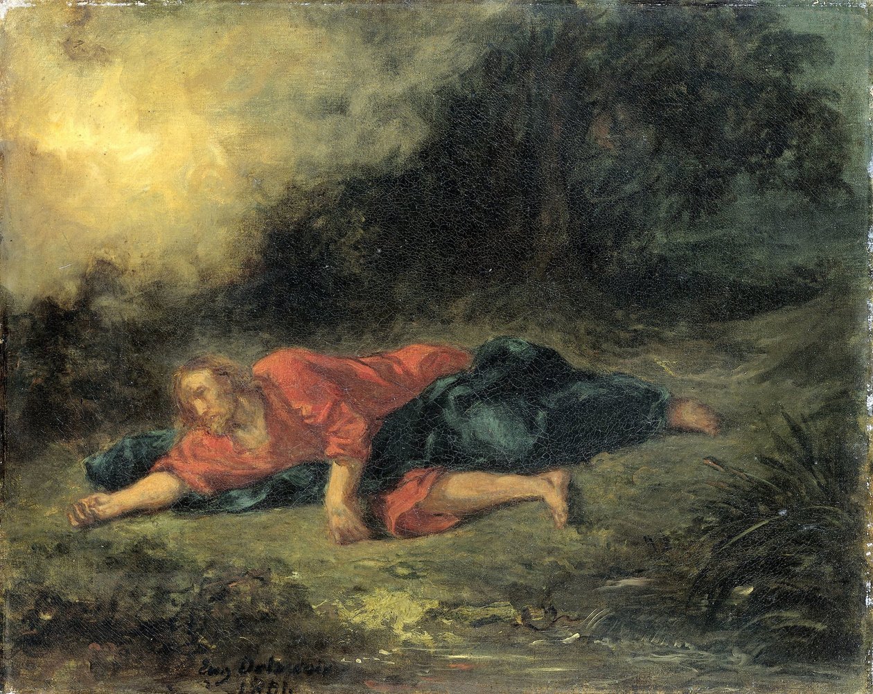De doodsstrijd in de tuin door Eugène Delacroix