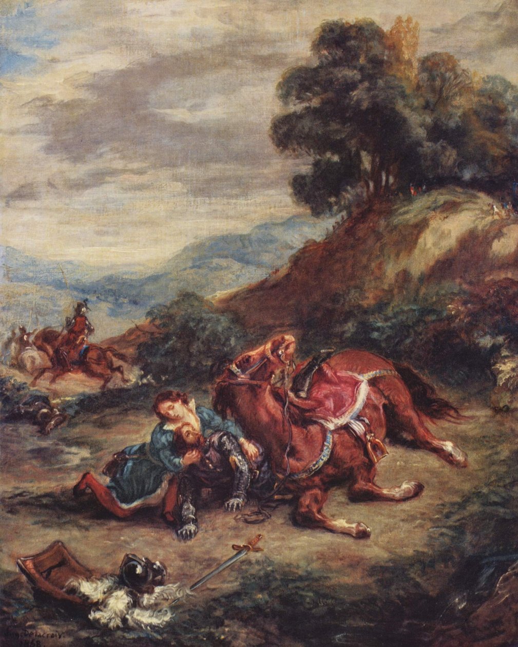 De dood van Lara door Eugène Delacroix
