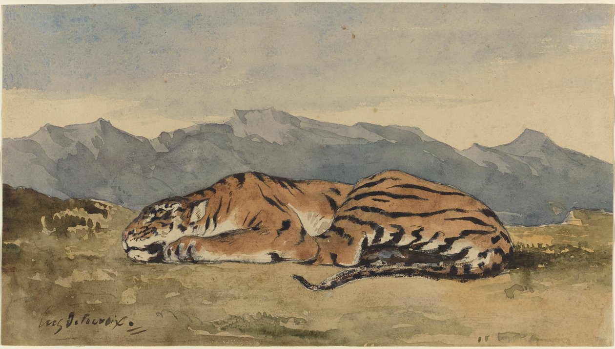 Tijger door Eugène Delacroix