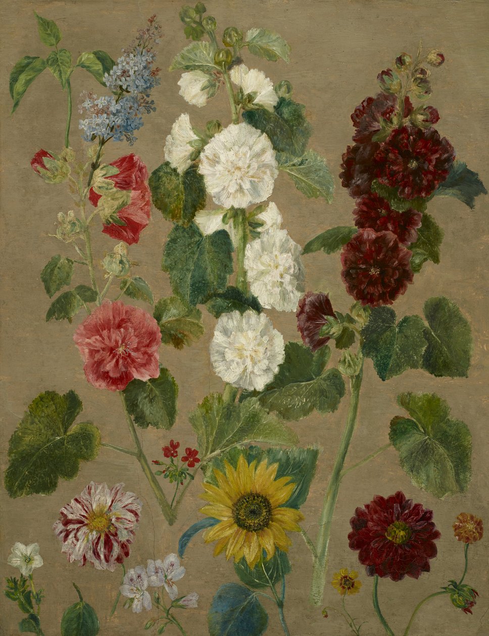 Zonder titel [bloemen] door Eugène Delacroix