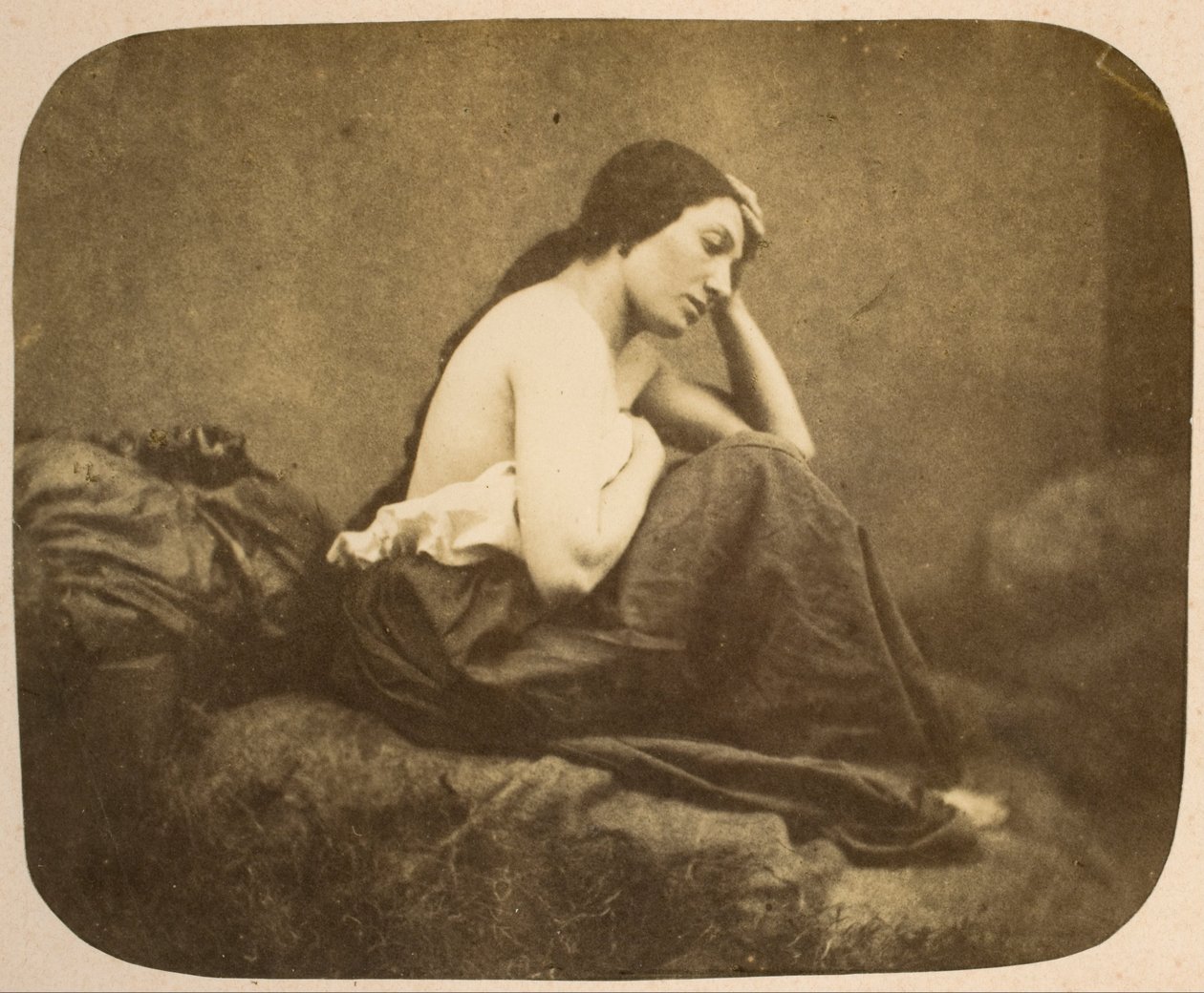 Vrouwenportret door Eugène Durieu