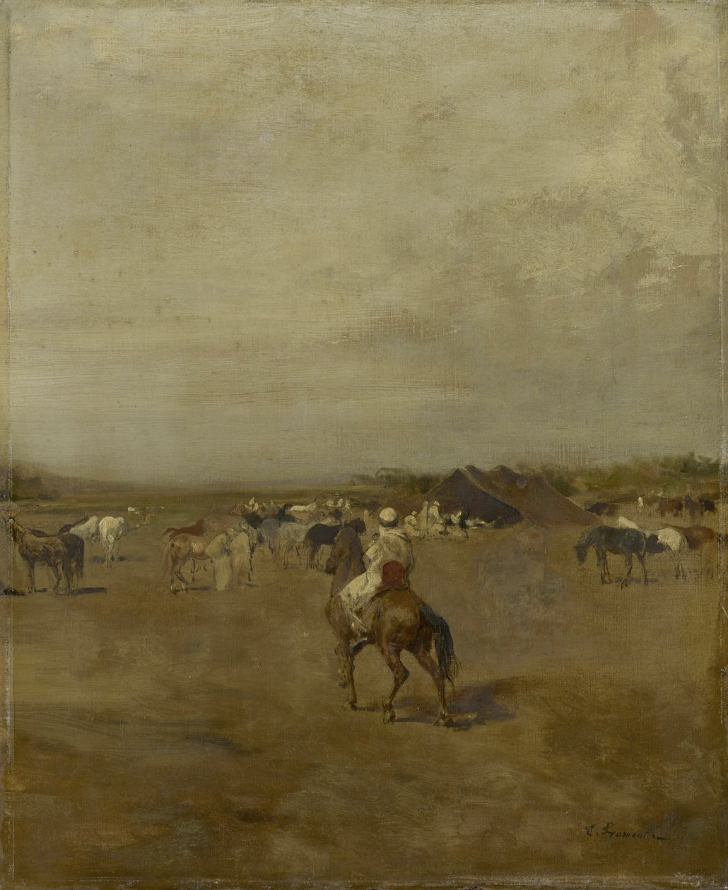 Arabisch kampement door Eugène Fromentin