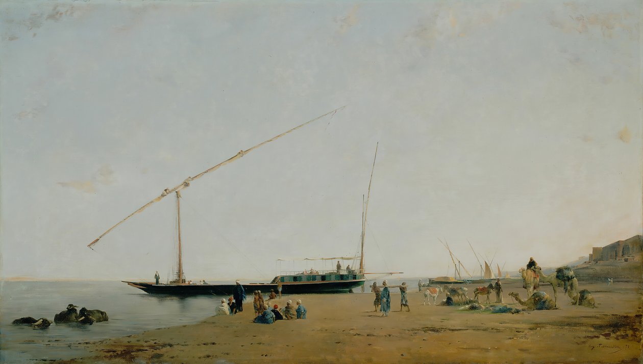 Op de Nijl, nabij Philae, 1871 door Eugène Fromentin