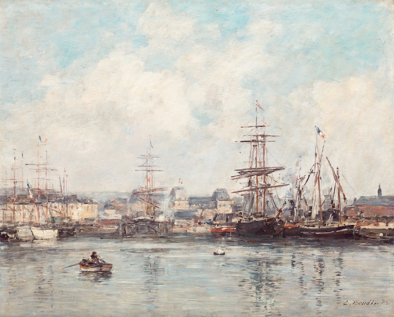 Bassin Casimir Delavigne in Le Havre door Eugene Louis Boudin