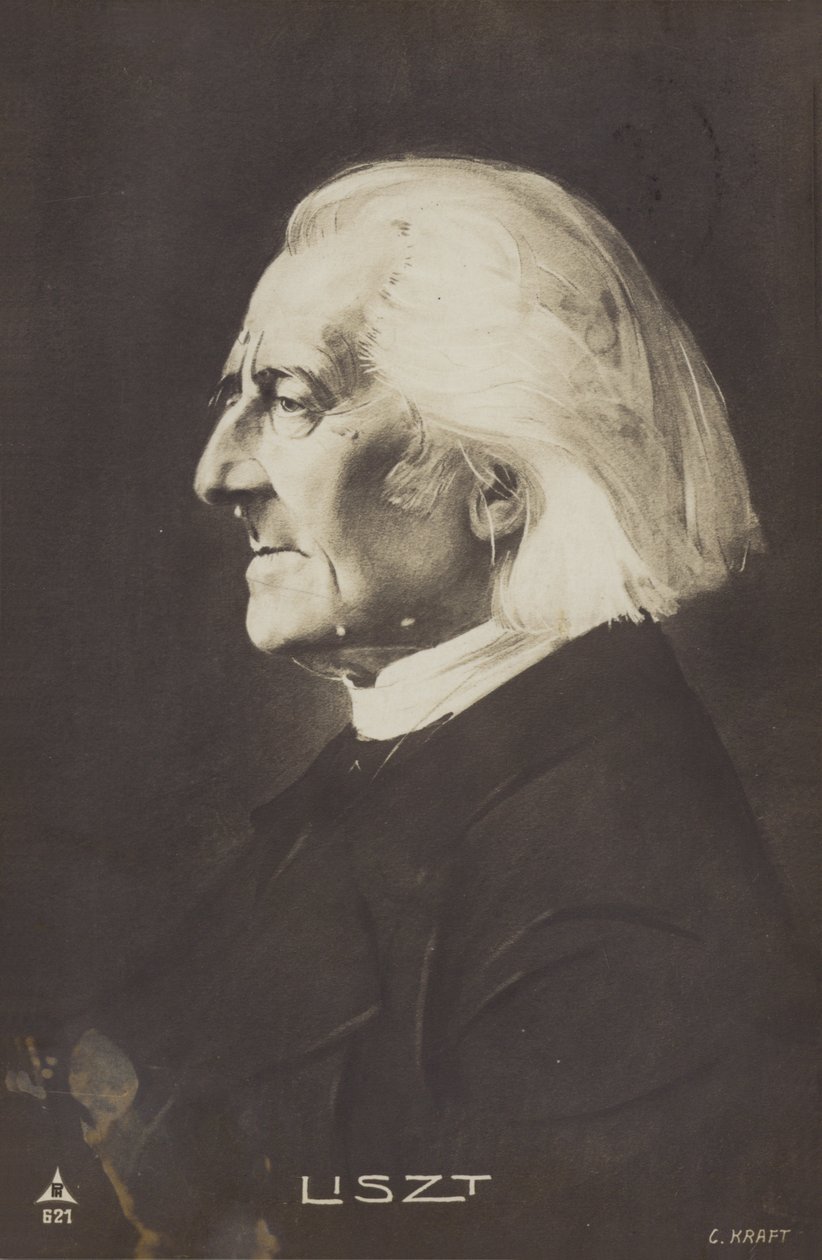 Portret van Franz Liszt door European Photographer