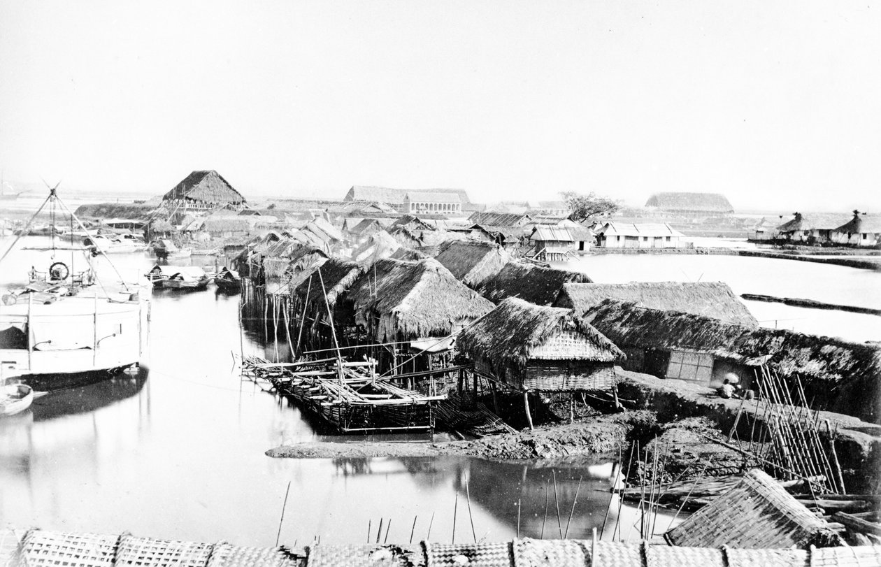 Inheemse huizen, Saigon, ca. 1870s door European Photographer