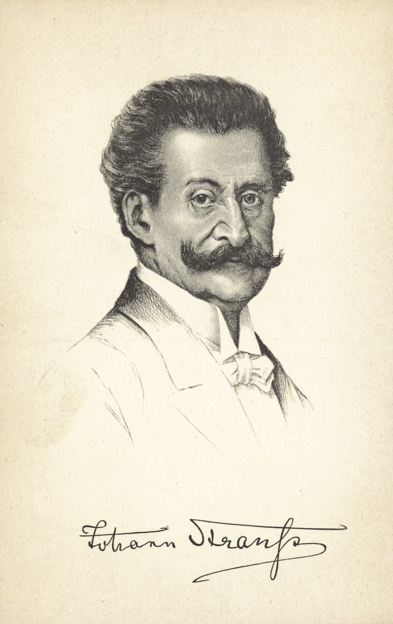 Johann Strauss de Jonge (litho) door European School
