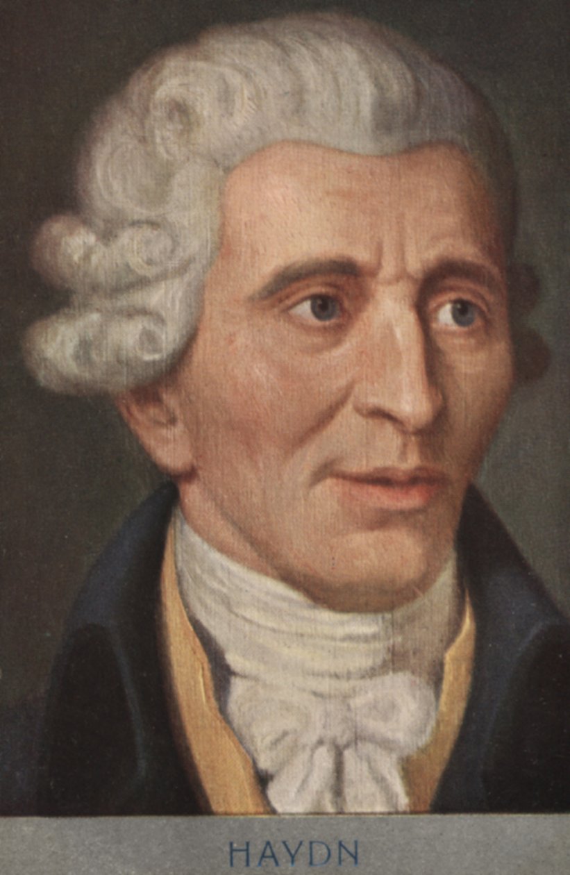Joseph Haydn (kleurenlitho) door European School