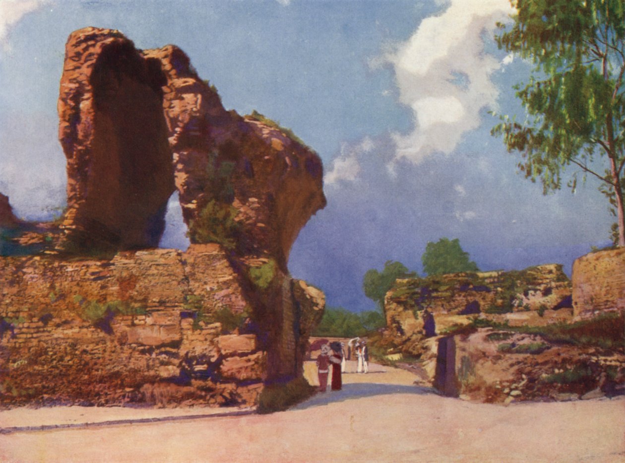 Nice, Les Arenes de Cimiez (kleurenlitho) door European School