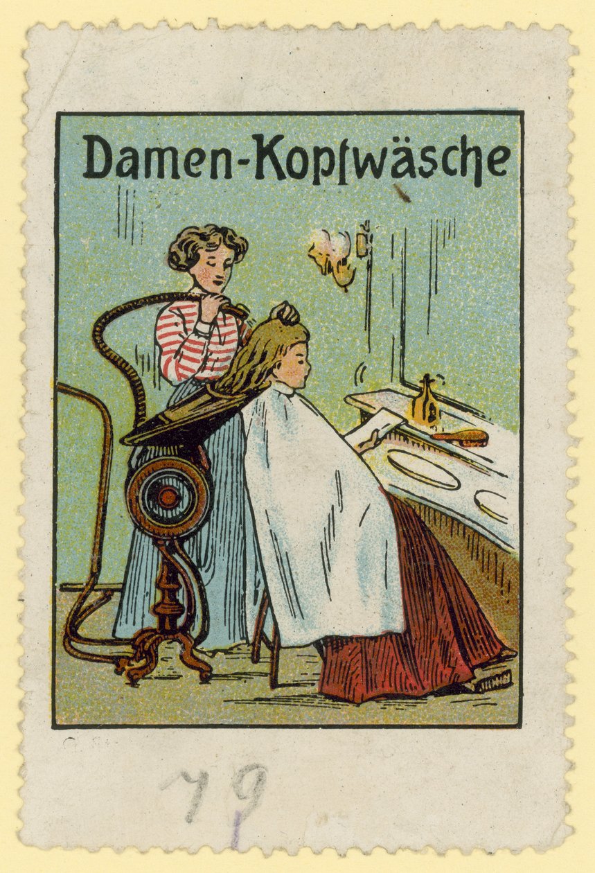Haarwasmachine voor dames (kleurenlitho) door European School