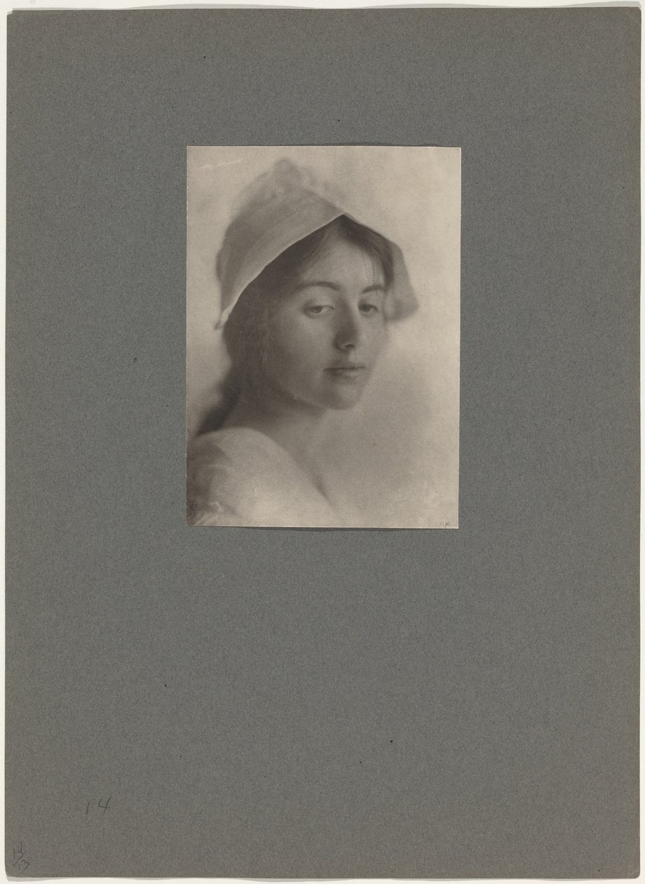 Een studiehoofd,1910 (foto) door Eva Watson