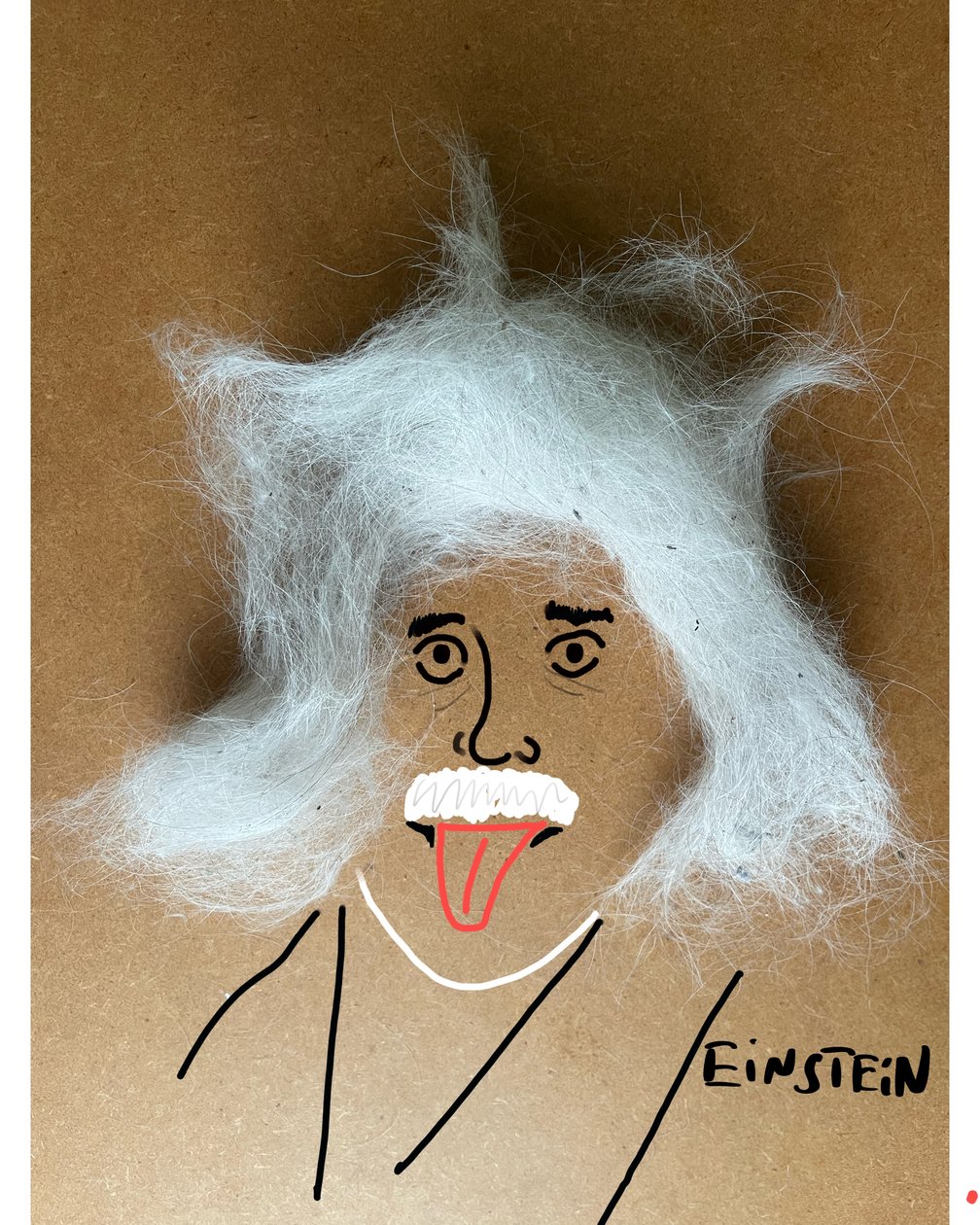 Albert Einstein (collagetekening) door Evan Sklar