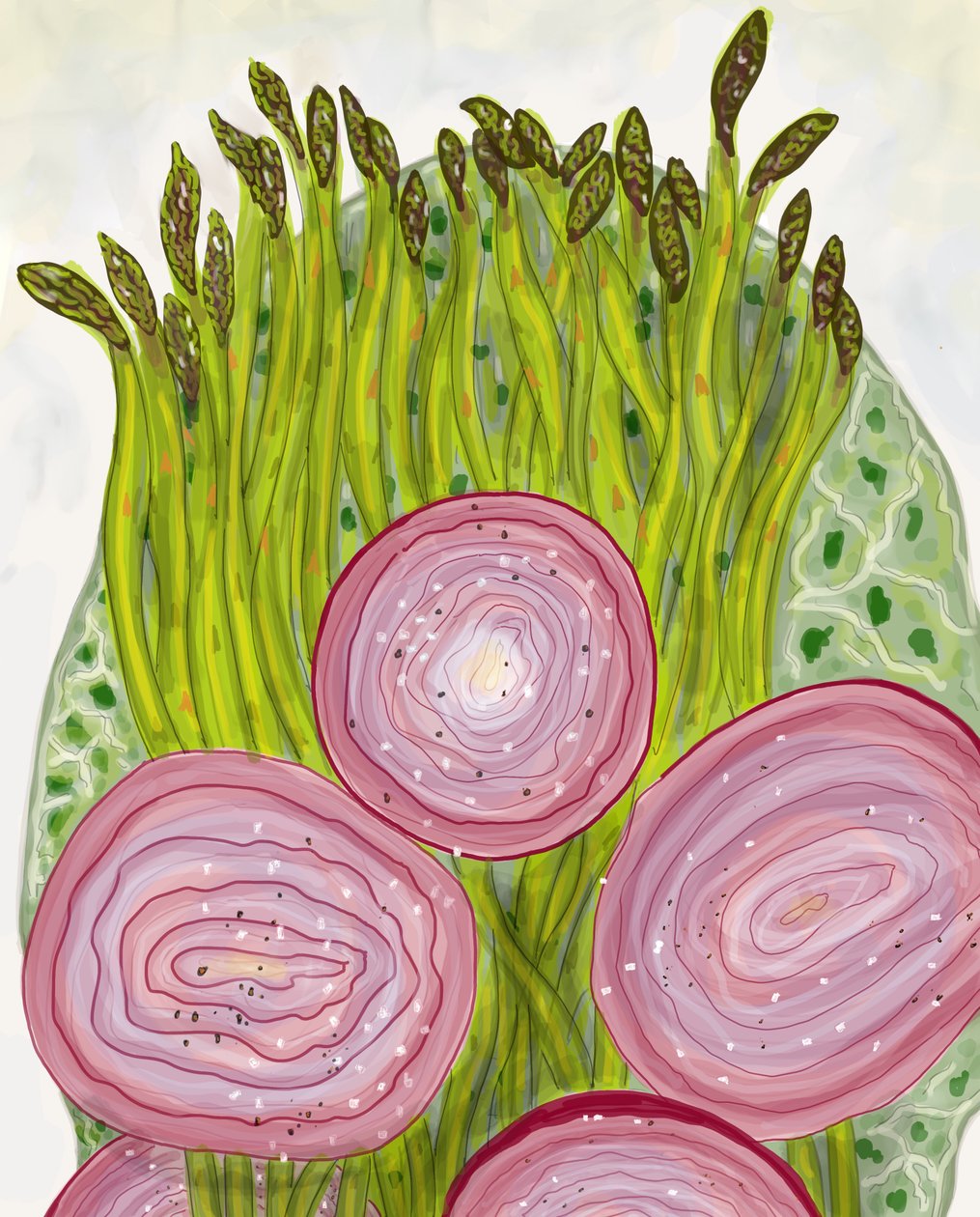 Asperges, Brooklyn (digitale kunst) door Evan Sklar