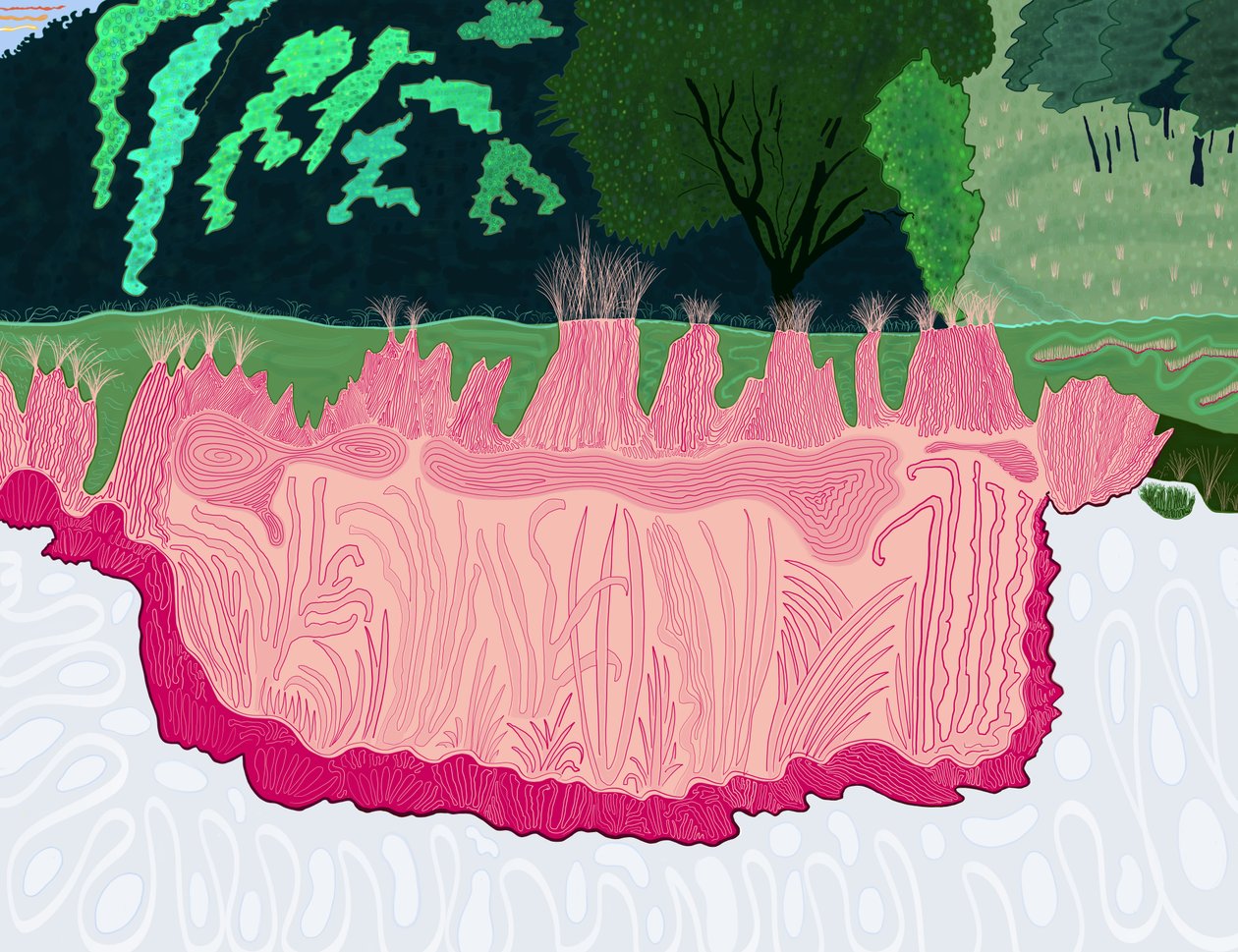 Bunker, Golfbaan, Bethpage zwart (digitale kunst) door Evan Sklar