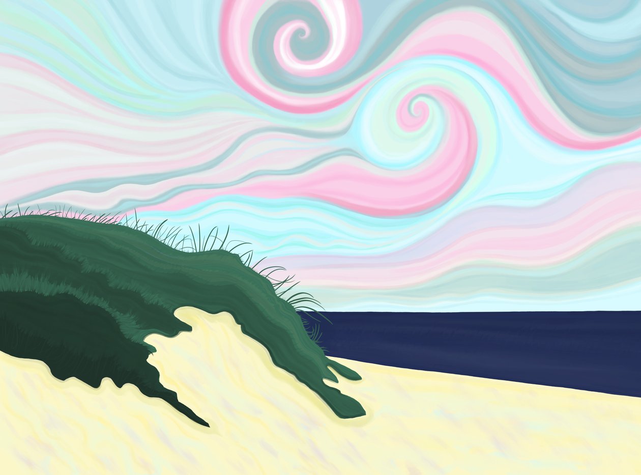 Chatham Beach (digitale kunst) door Evan Sklar