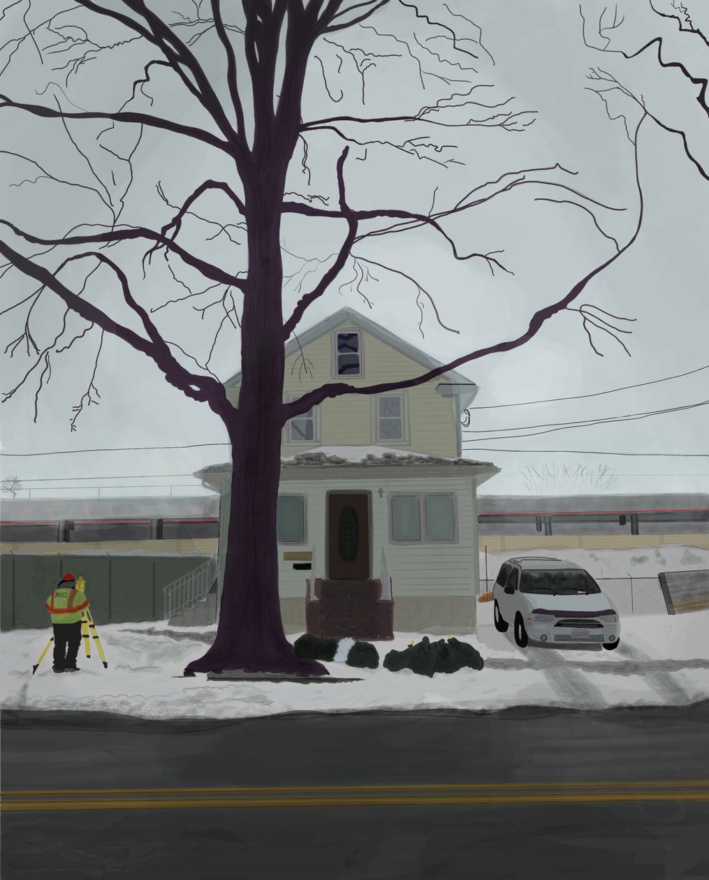 Jamaica, Queens (digitale kunst) door Evan Sklar